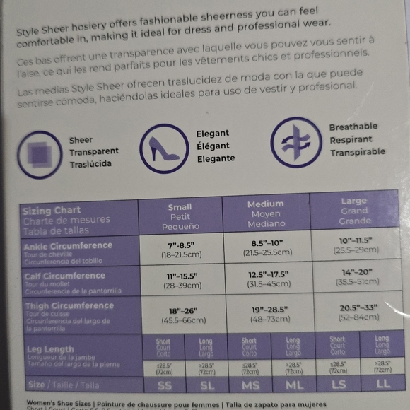 Sigvaris women's sheer medical compression thigh high hosiery - Picture 4 of 6